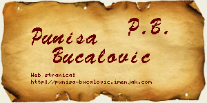 Puniša Bucalović vizit kartica